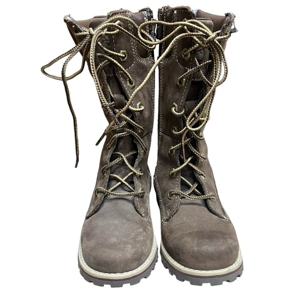 Timberland Leather Long Knee High Combat Moto Winter Boots Size 9.5 Toddler - Picture 4 of 9